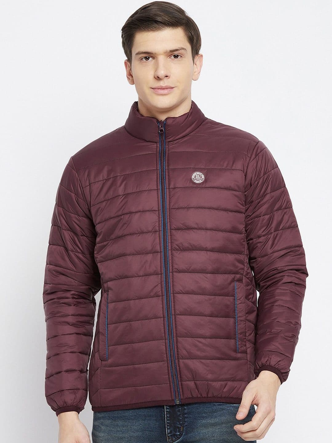 Duke Men Maroon pavement Colourblocked Padded Jacket - view 1