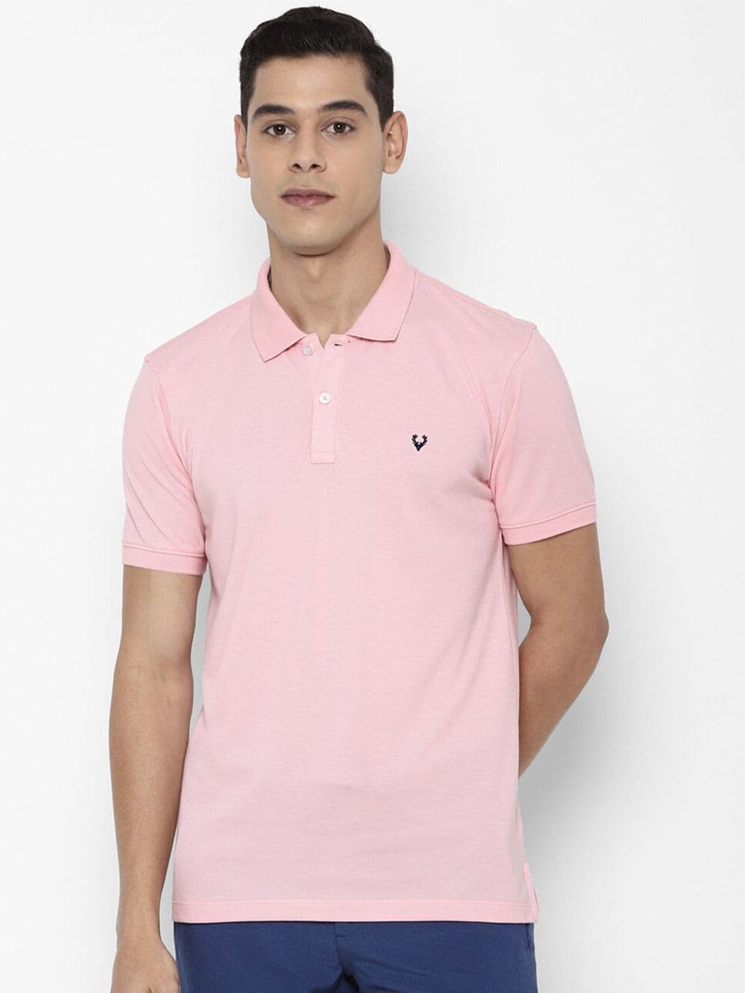 Allen Solly Men Pink Polo Collar T-shirt - view 1