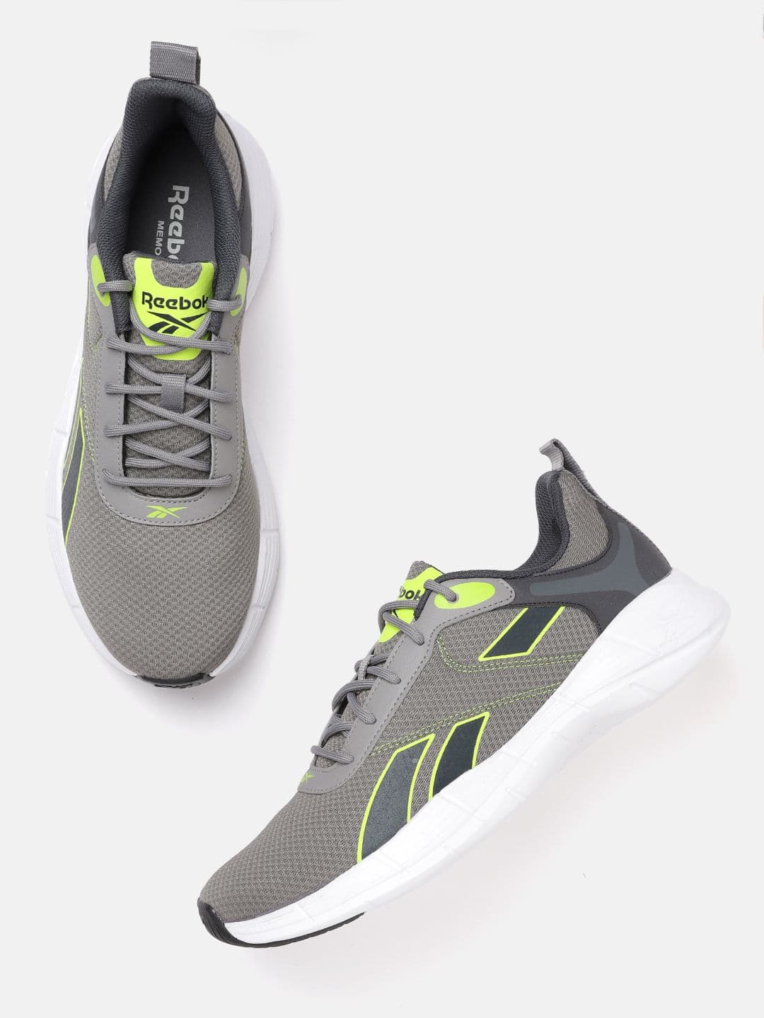 Reebok Men Grey Woven Design Callisto Running Shoes - view 1