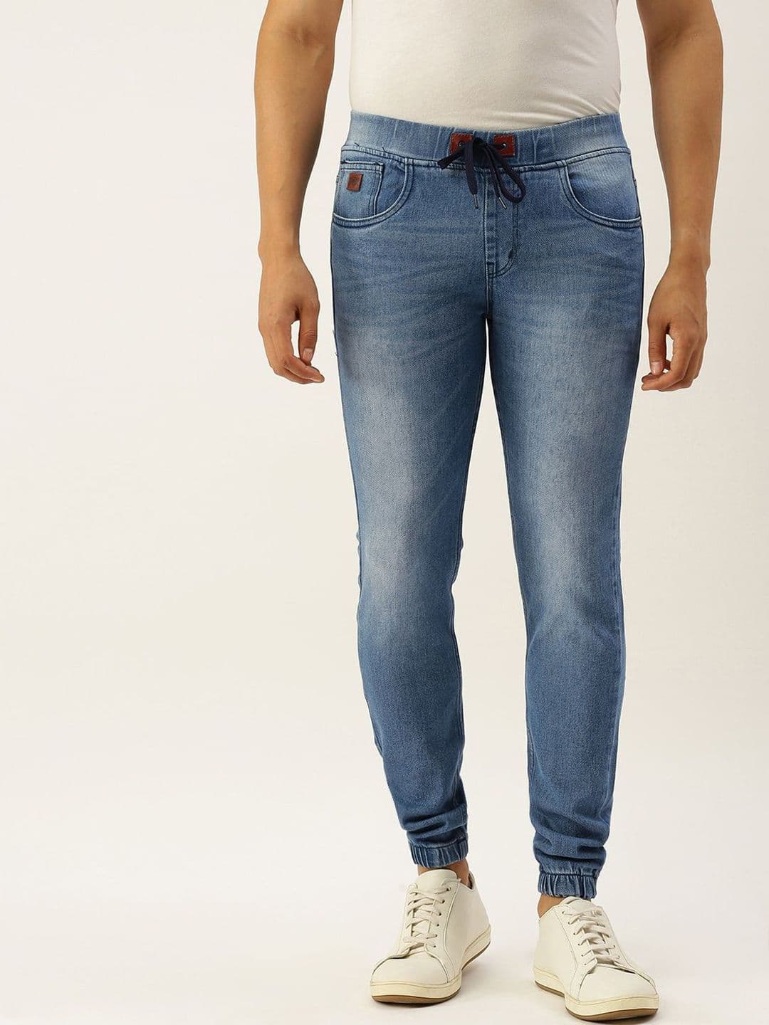 CAHOOT Men Blue Smart Slim Fit Low Distress Heavy Fade Stretchable Jeans - view 1