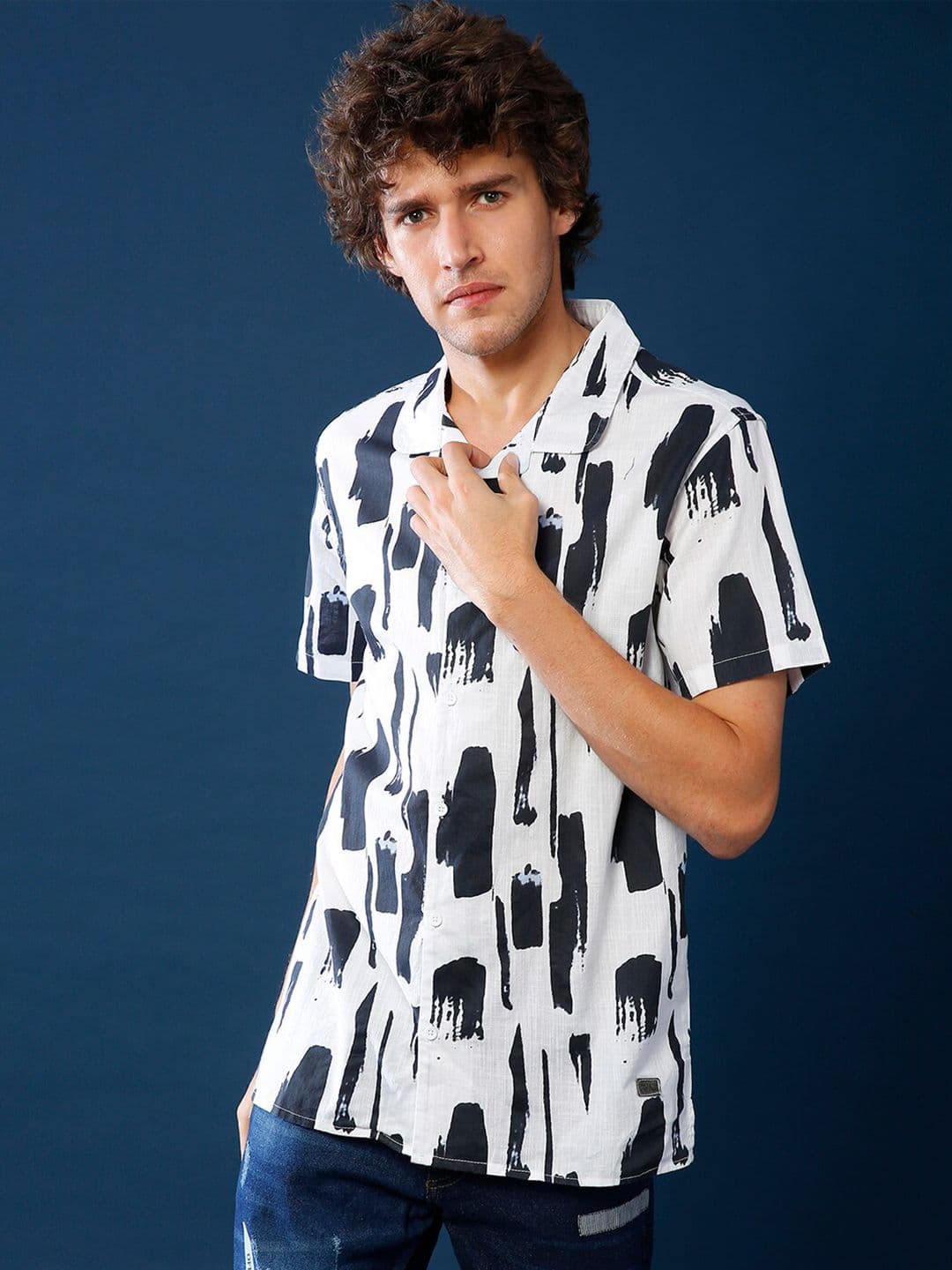CAHOOT Men White Classic Printed Casual Shirt - view 1