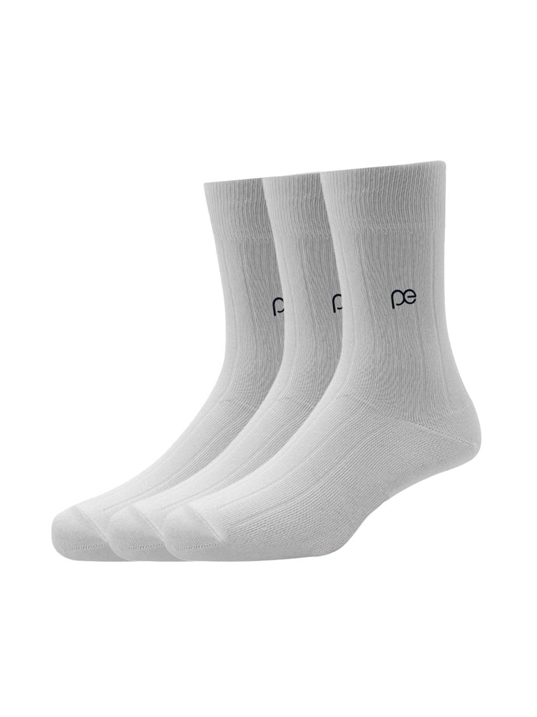 Peter England Men White Pack of 3 Cotton Full Length Socks - view 1