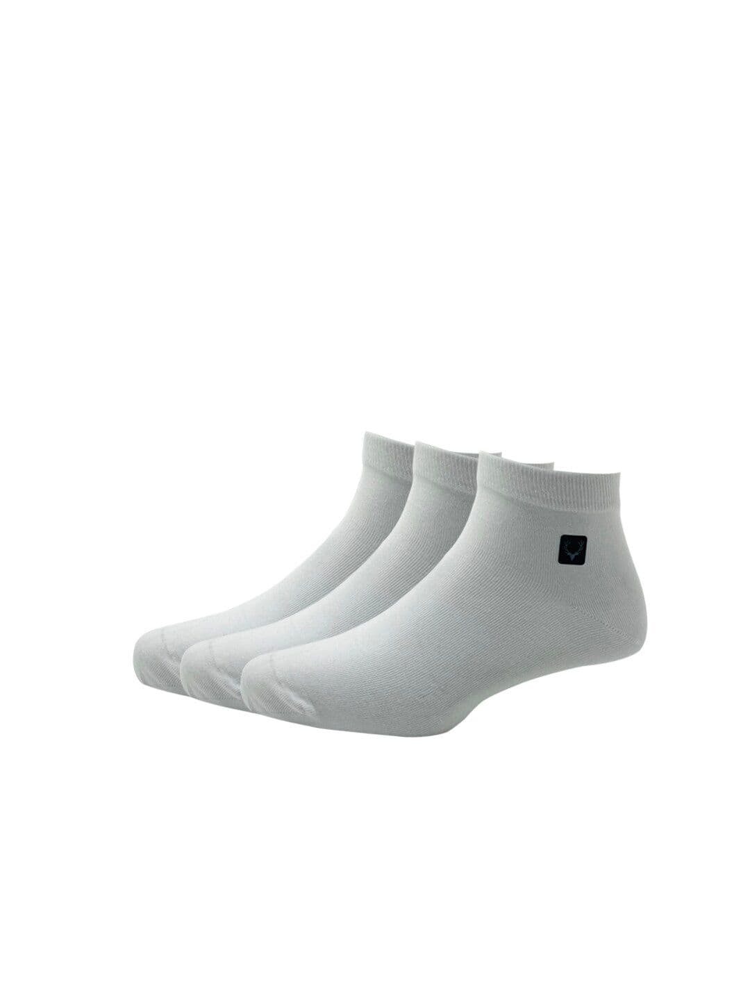Allen Solly Men Pack Of 3 White Solid Ankle-Length Socks - view 1