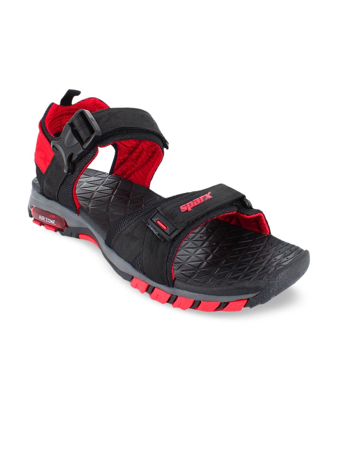 Sparx Men Black & Red Solid Floater Sandals - view 1