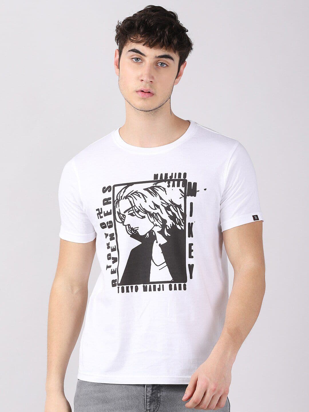 Bushirt Men White Manjiro - Tokyo Revengers Printed T-shirt - view 1