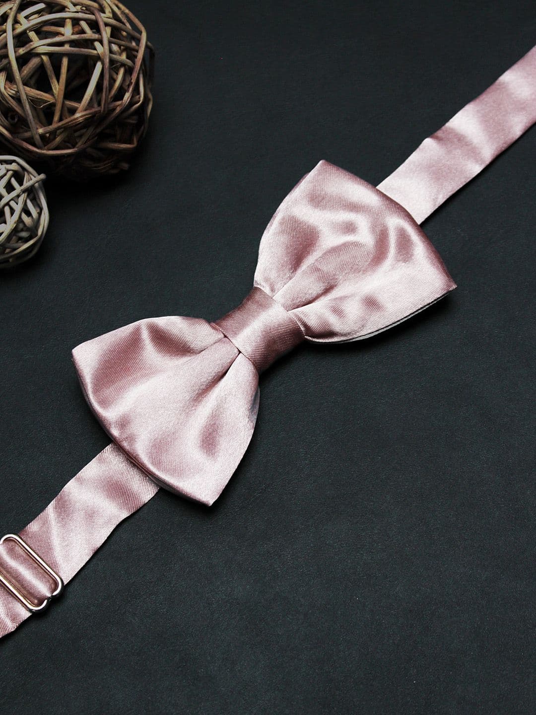 PELUCHE Men Pink & Blue Cotton Bow Tie - view 1