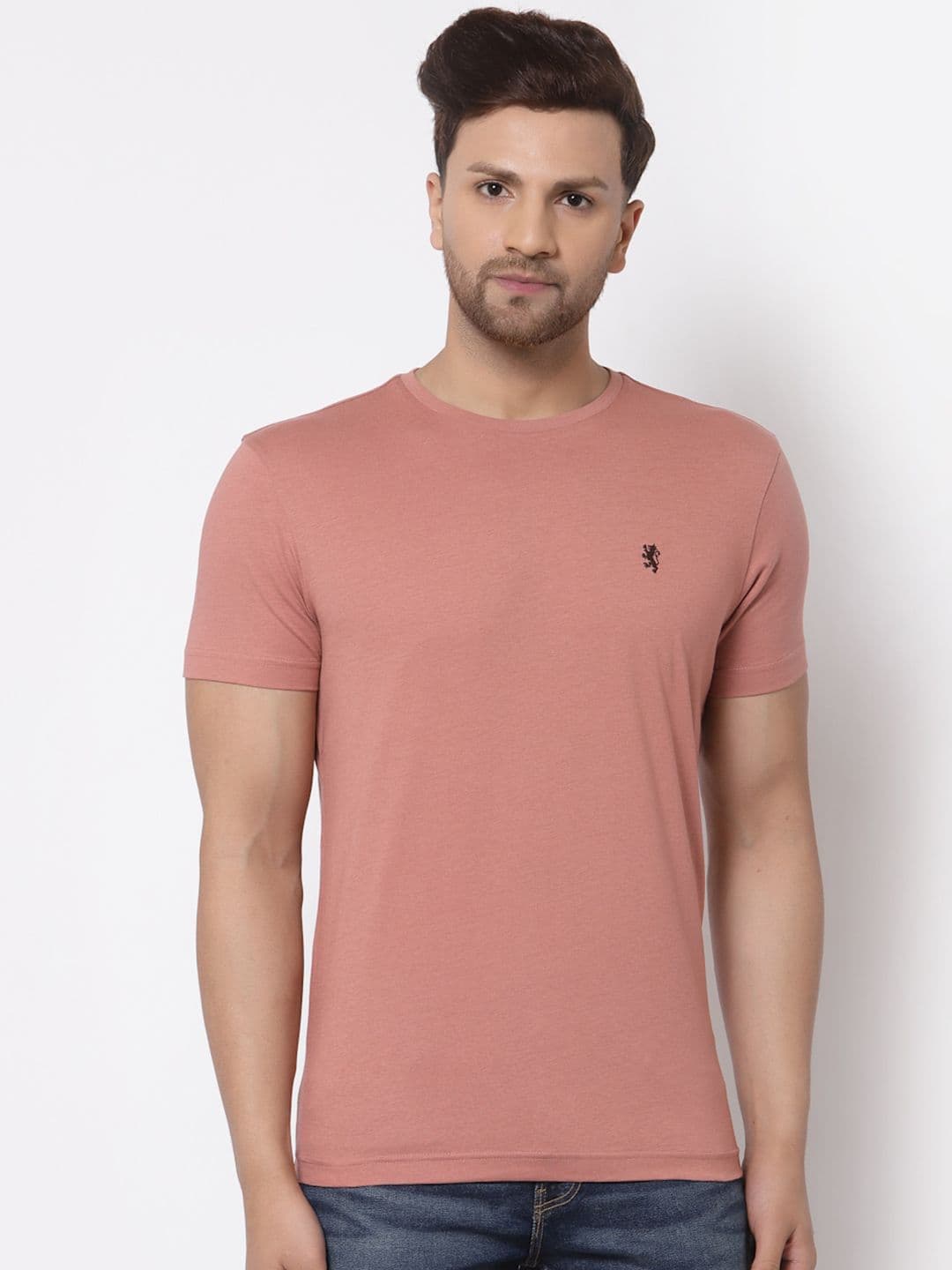 Red Tape Men Pink Pure Cotton T-shirt - view 1