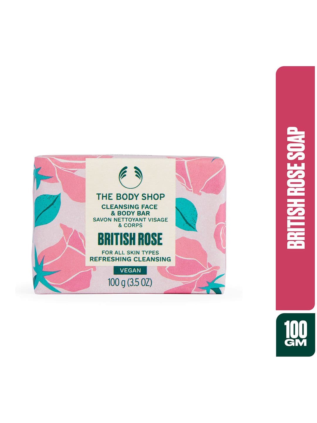 THE BODY SHOP British Rose Cleansing Face & Body Bar- 100 g - view 1