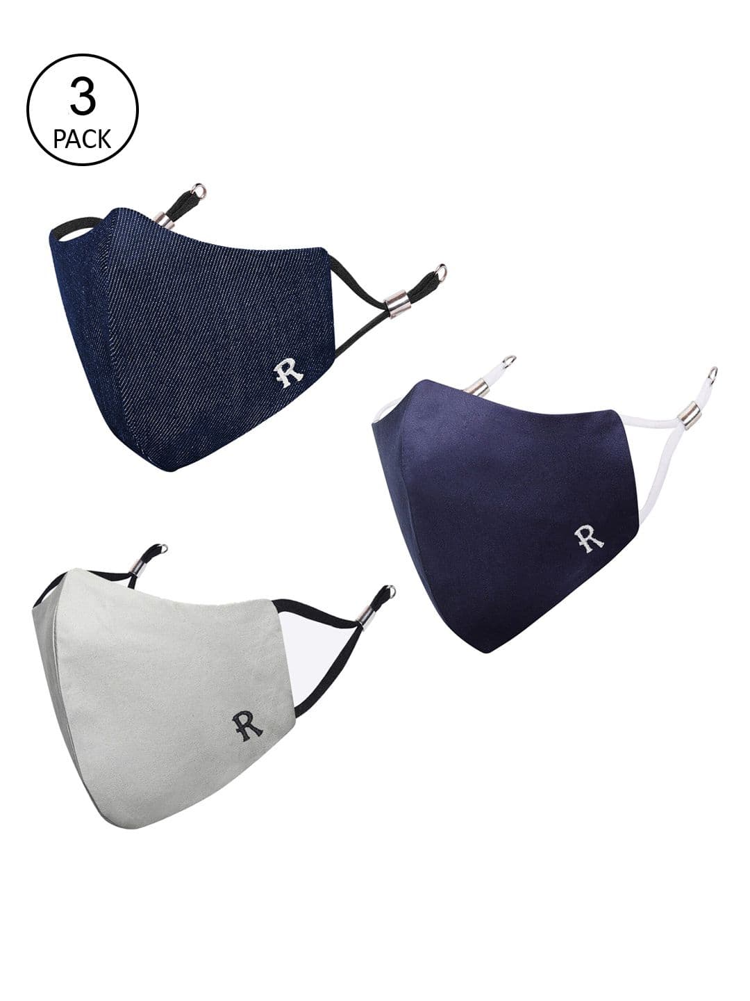 MASQ Unisex Pack of 3 4 Ply Pure Cotton Outdoor Cloth Mask - view 1