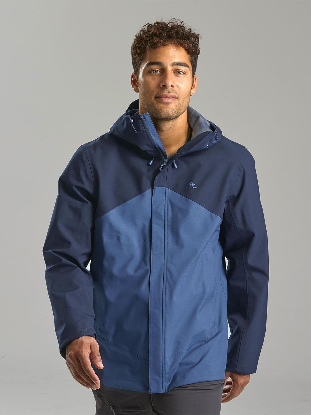 Decathlon Quechua - Men Navy Blue MH150 Full Zip Waterproof Walking Jackets - view 1