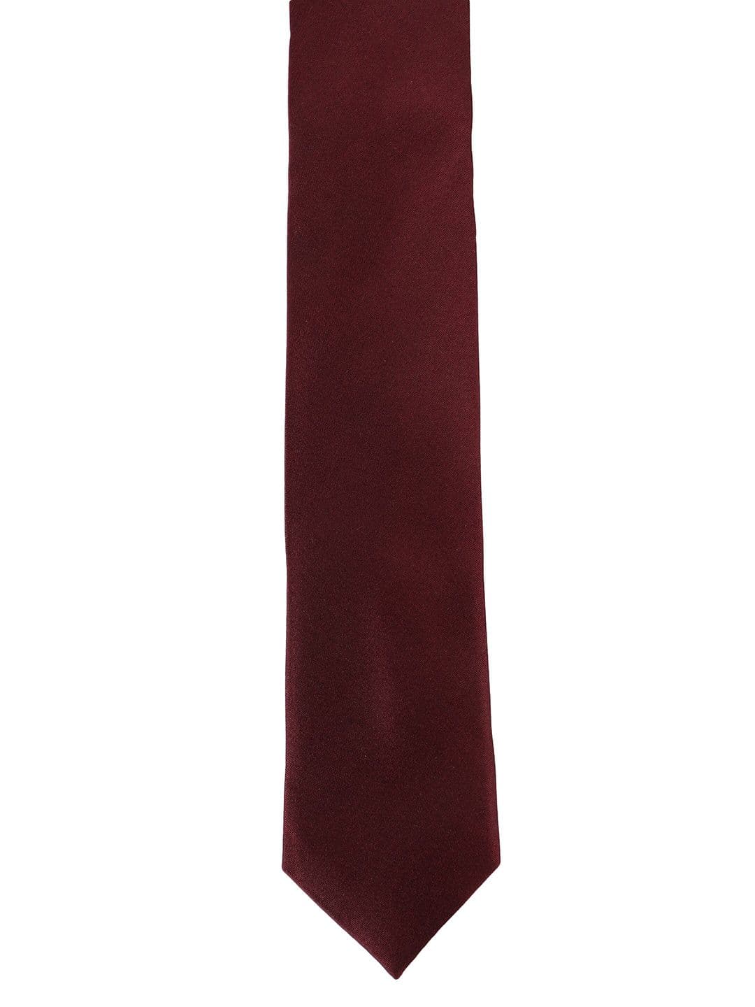 Alvaro Castagnino Men Maroon Solid Skinny Tie - view 1