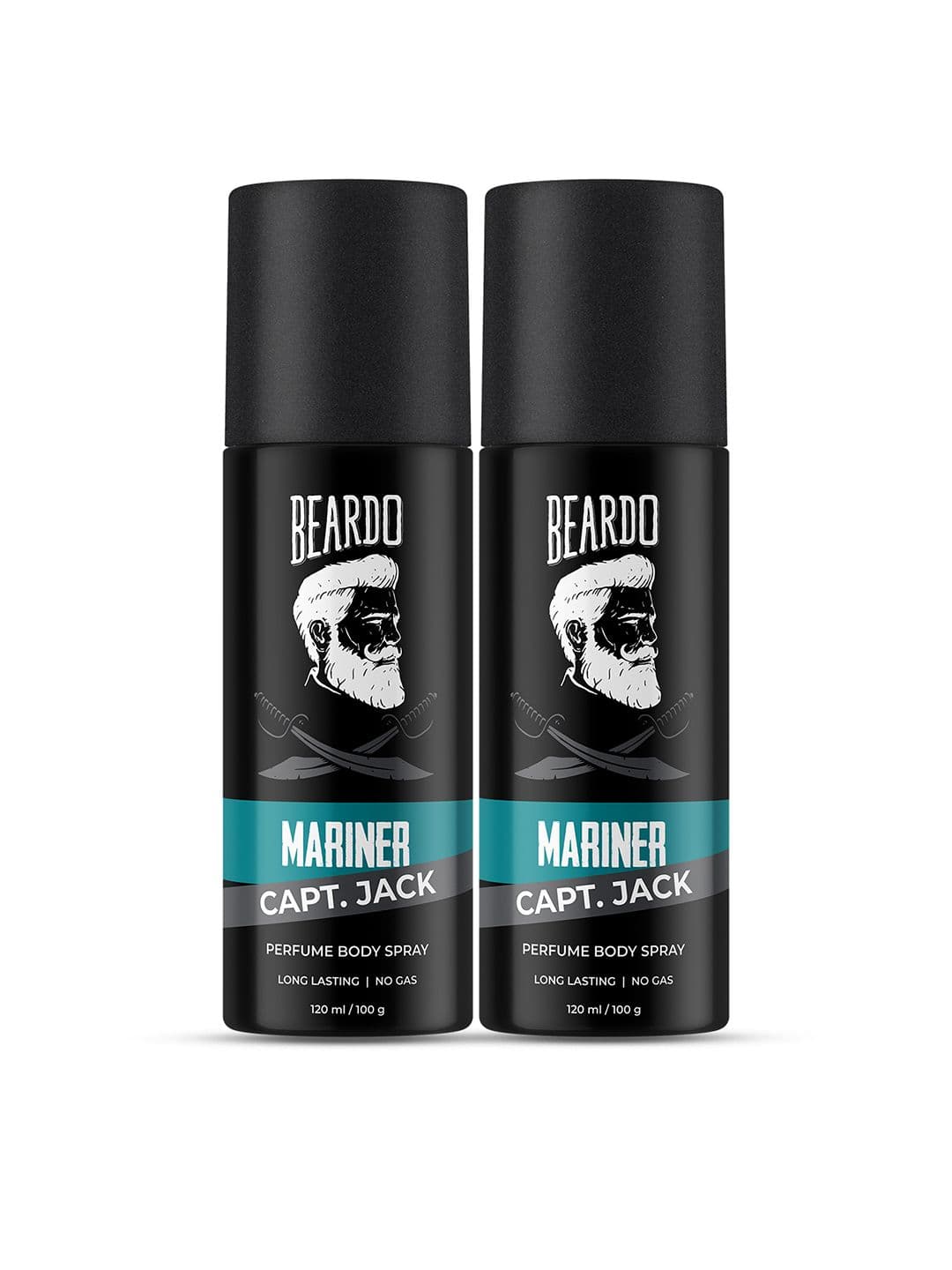 BEARDO Set of 2 Mariner Long Lasting Perfume Body Spray 120 ml(100 g) each - view 1