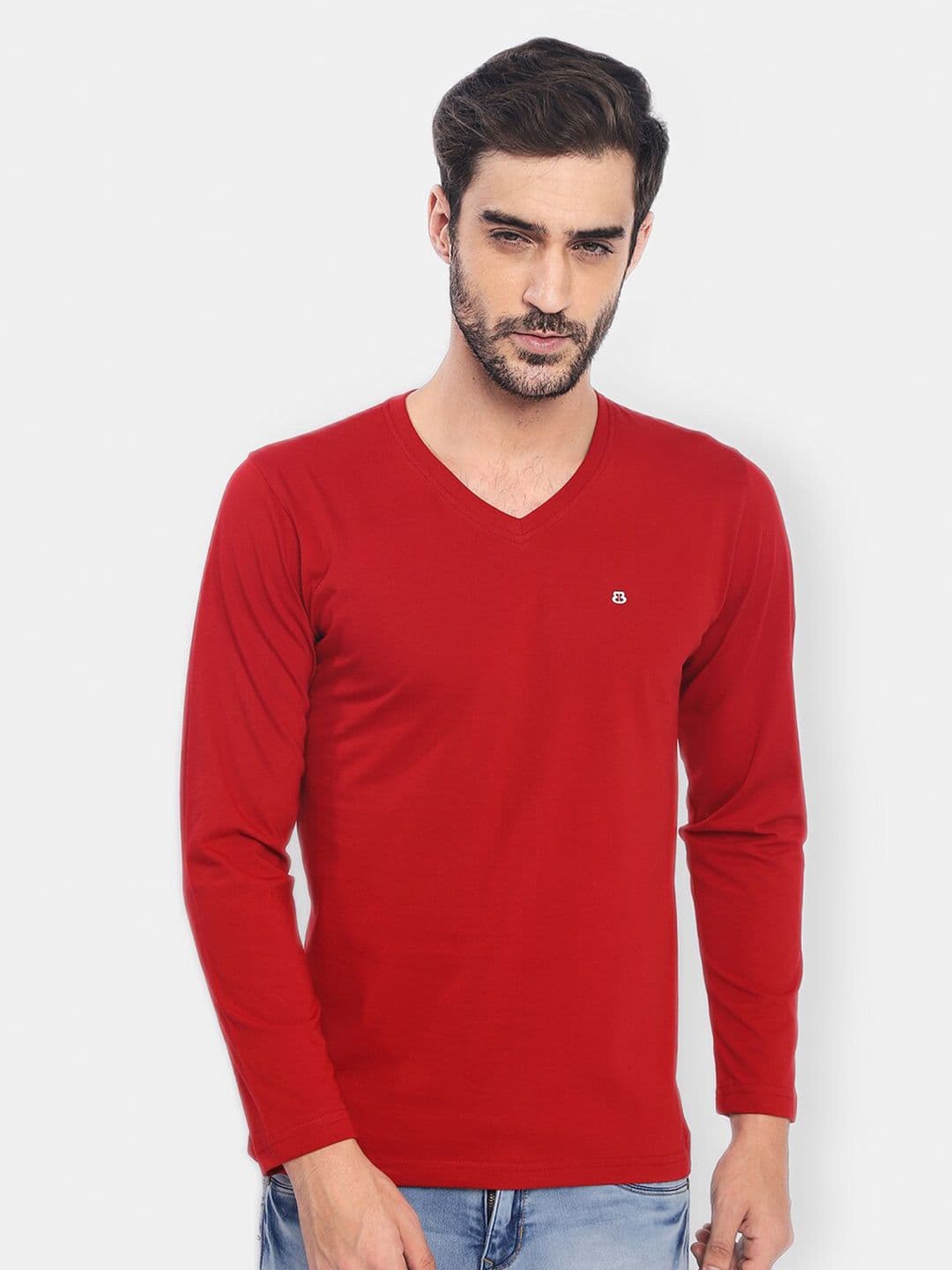 berry blues Men Solid Cotton T-shirt - view 1