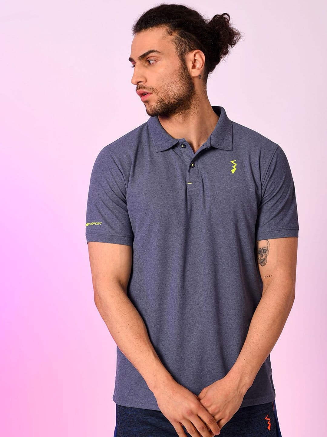 CAHOOT Men Blue Polo Collar Outdoor T-shirt - view 1