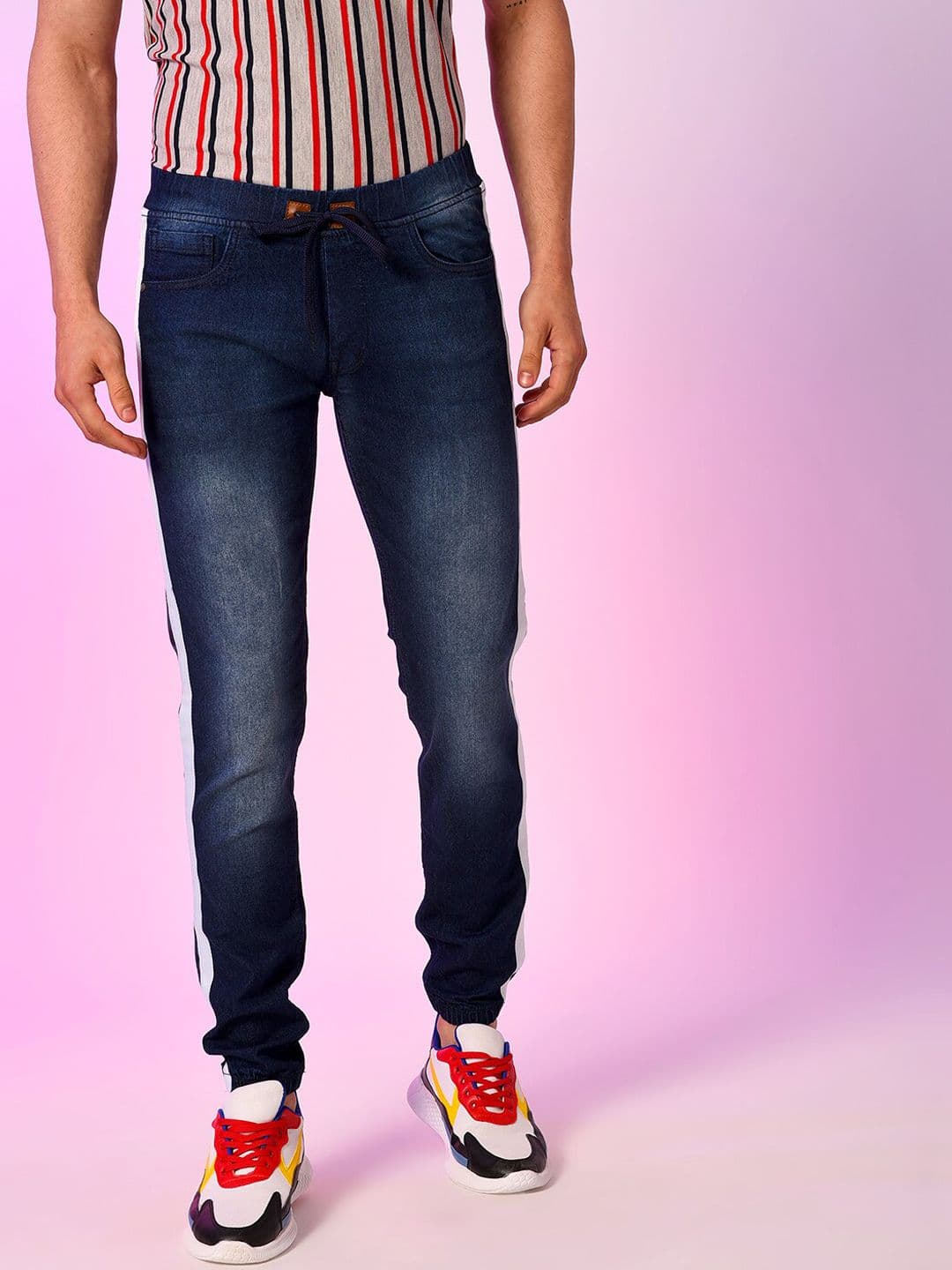 CAHOOT Men Blue Smart Slim Fit Heavy Fade Stretchable Jeans - view 1