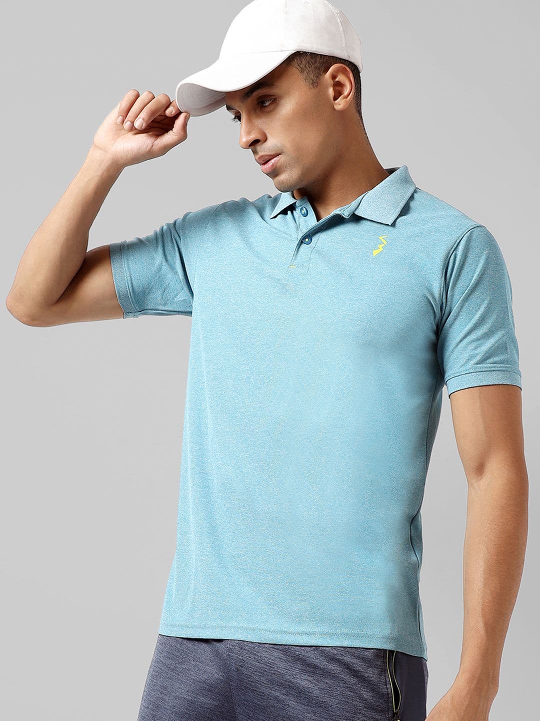 CAHOOT Men Grey Polo Collar Sports T-shirt - view 1