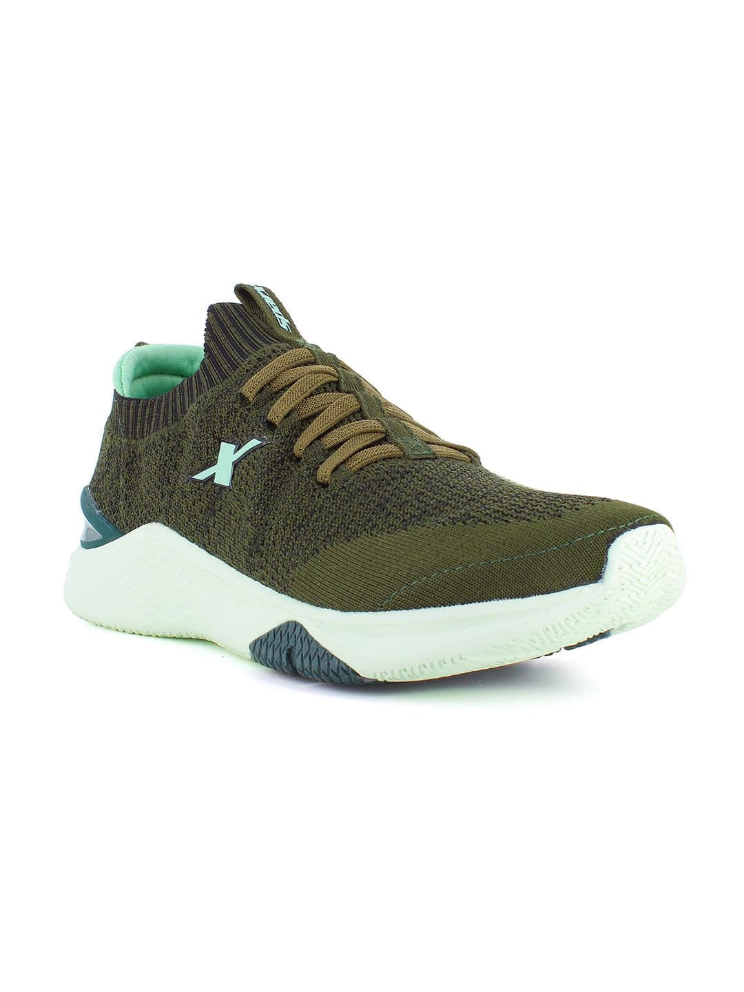 Sparx Men Green Mesh Running Non-Marking Shoes - view 1