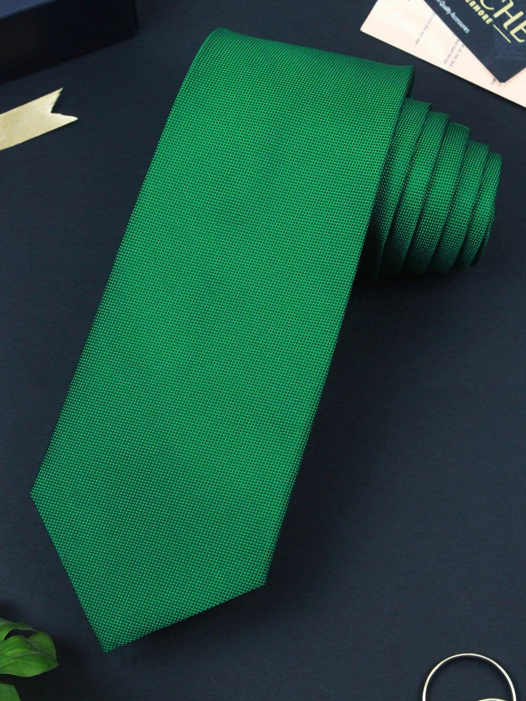 PELUCHE Men Green Broad Tie - view 1