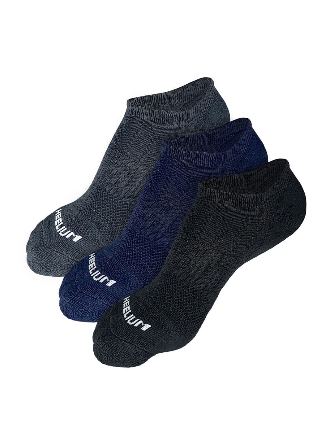 Heelium Men Pack of 3 Odour-Free Breathable Anti-Bacterial Bamboo Ankle Length Socks - view 1