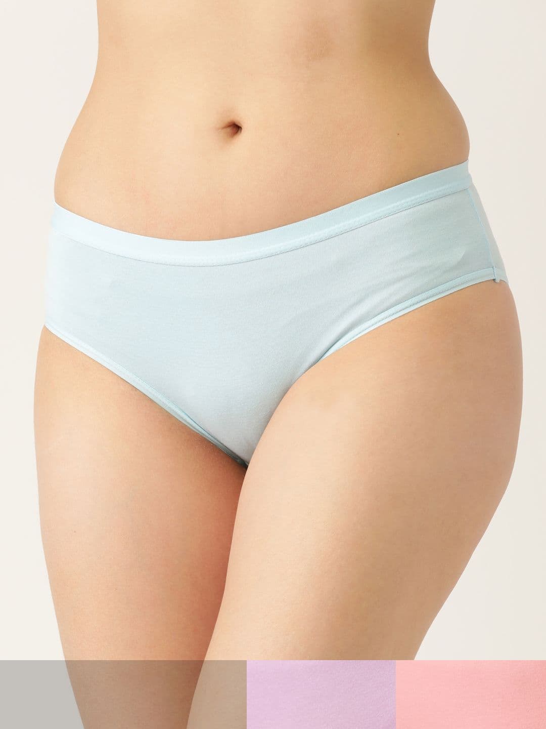 DressBerry Women Assorted Pack of 3 Pure Cotton Hipster Briefs DB-BRF-3PP-NEWP-001AB - view 1