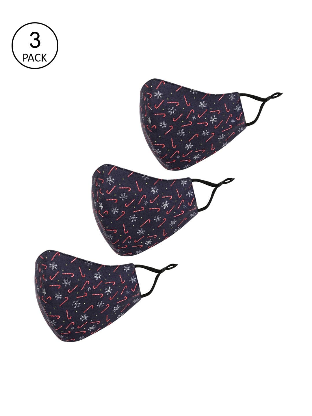 Tossido Kids Pack Of 3 Printed 3-Ply Reusable Pure Cotton Cloth Mask - view 1