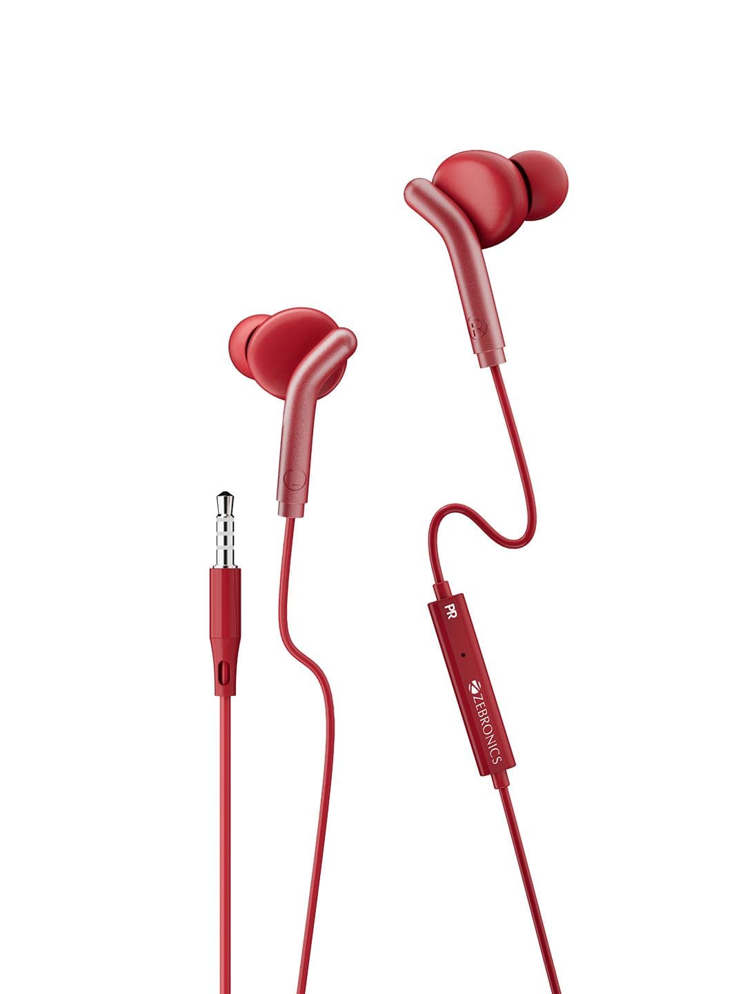 ZEBRONICS Zeb - Bro Red Solid In-Ear Wired Earphones - view 1