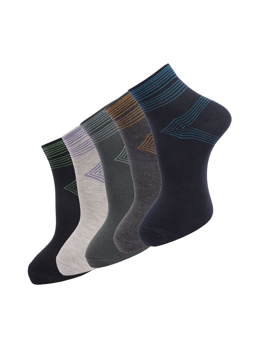 Dollar Socks Men Pack Of 5 Assorted Ankle-Length Cotton Socks - view 1