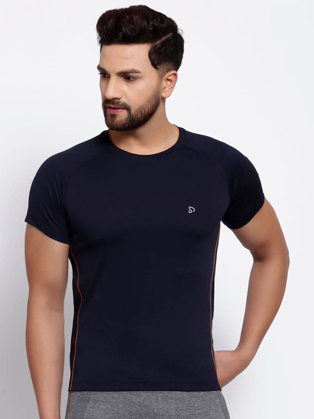 SPORTO Men Navy Blue Solid T-shirt - view 1