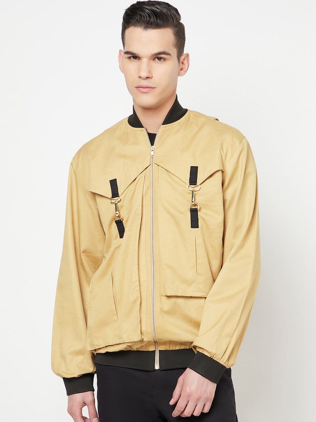 Crimsoune Club Nikhil Thampi Men Khaki Lightweight Outdoor Tailored Jacket - view 1