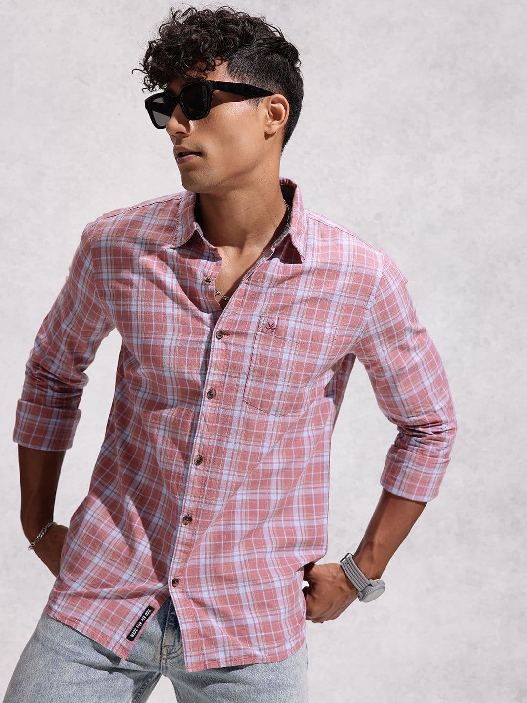 WROGN Cotton Checked Casual Shirt - view 1
