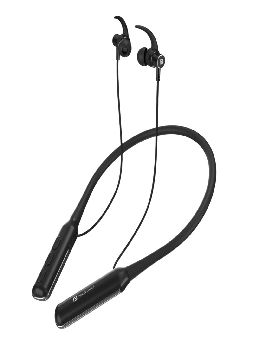 Portronics Black Solid Harmonics 250 Wireless Bluetooth Neckband Earphone - view 1