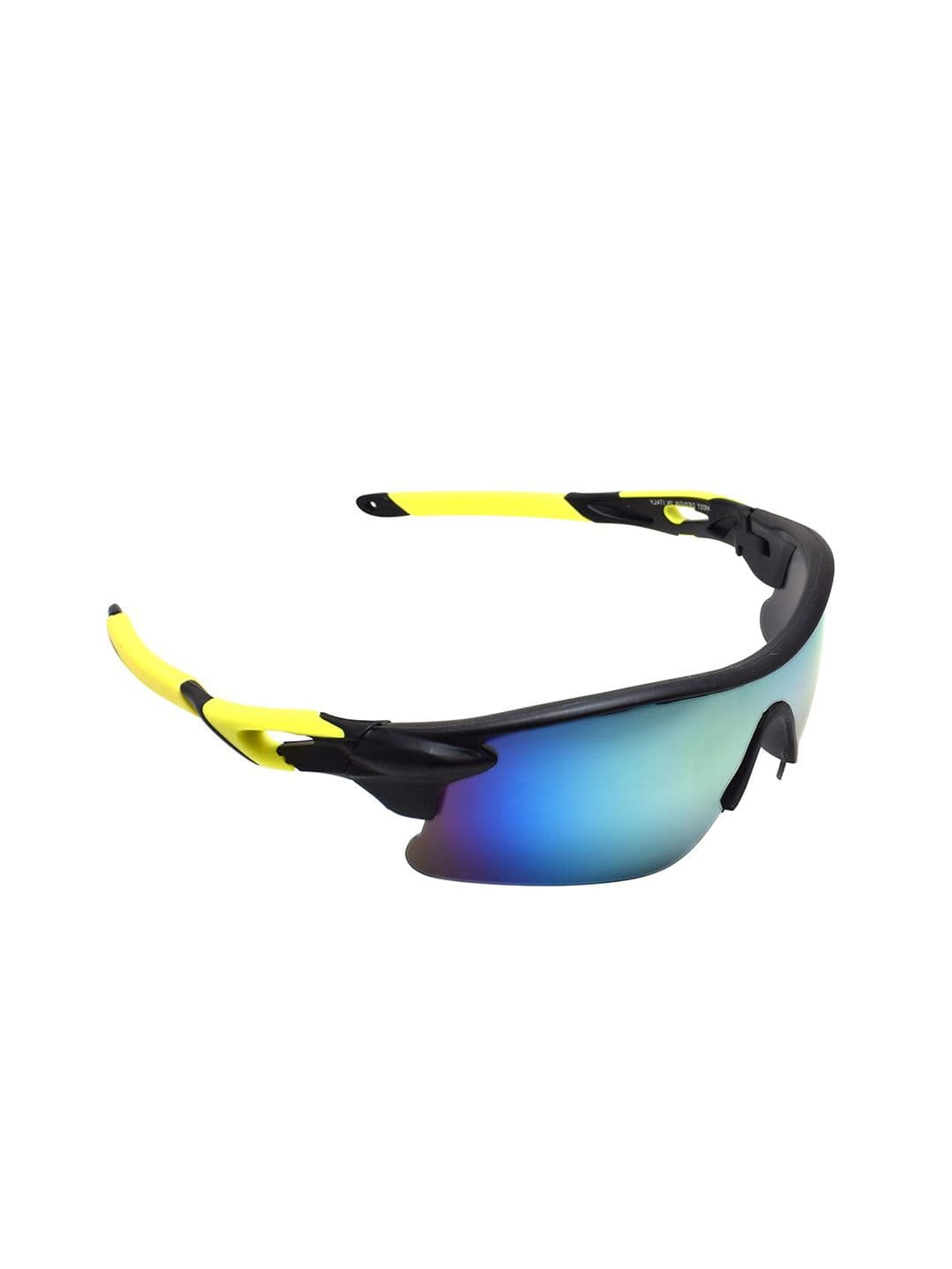 Peter Jones Eyewear Unisex Blue Lens & Yellow Sports Sunglasses with UV Protected Lens - view 1