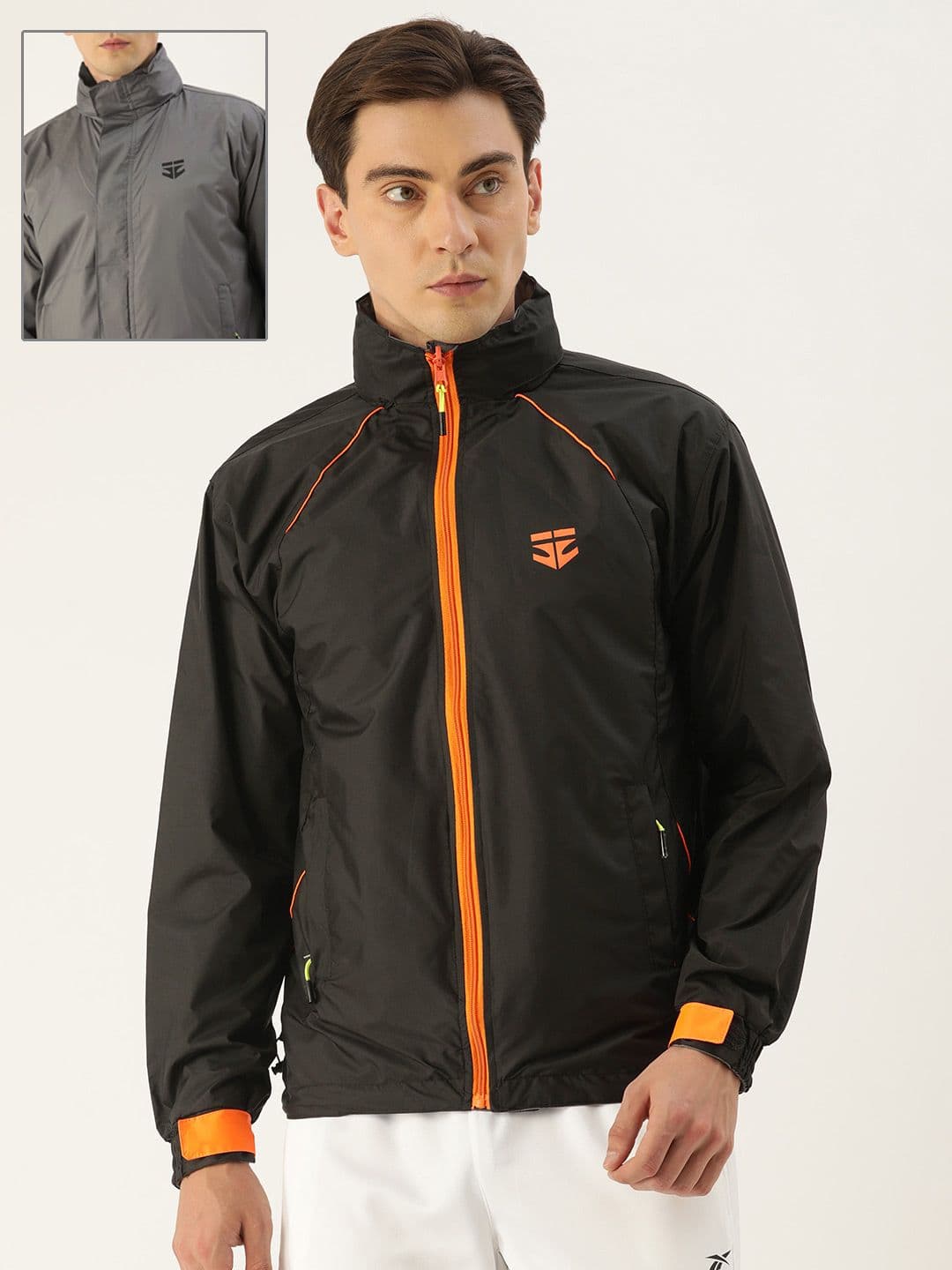 Sports52 wear Men Black Reversible Rain Jacket - view 1