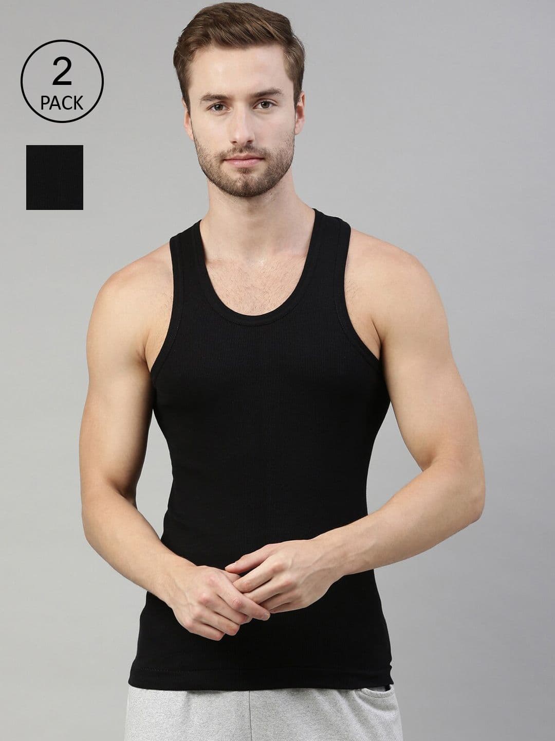 Dixcy Scott Originals Victor Durby Men Pack of 2 Combed Cotton No Peep Neckline Vest - view 1