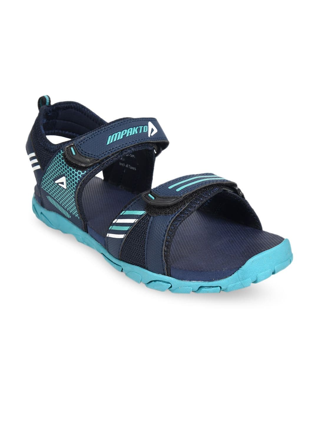 IMPAKTO Men Blue & Green Printed Sports Sandals - view 1