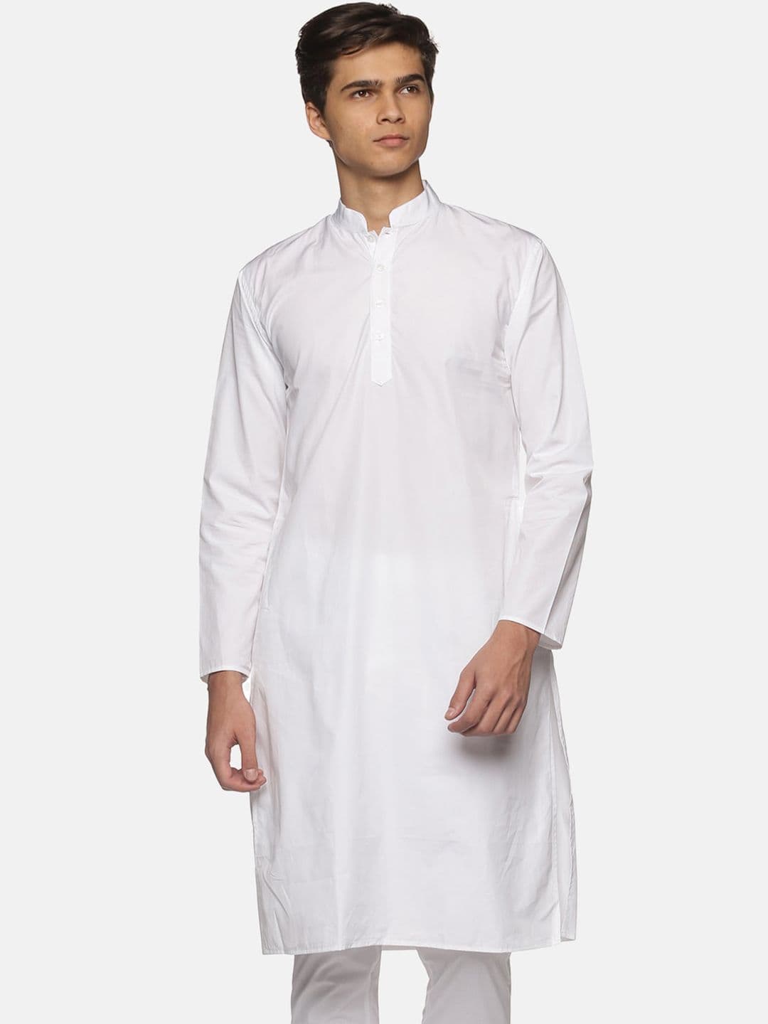 Sethukrishna Men White Solid Kurta - view 1