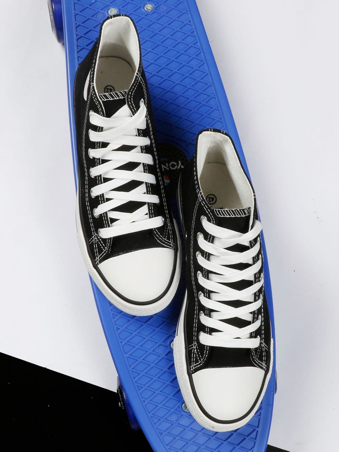 MOZAFIA Men Canvas Lace-up Casual High Top Sneakers - view 1