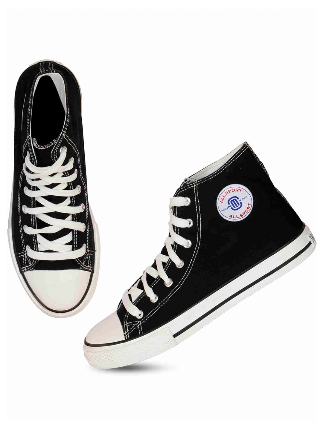 MOZAFIA Women Canvas Lace-up Casual High Top Sneakers - view 1