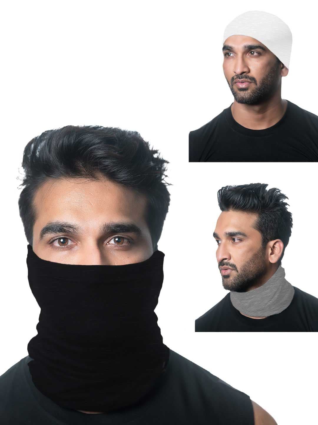 Heelium Unisex Pack of 3 Bamboo Soft Odour-free & Breathable Multipurpose Bandana - view 1