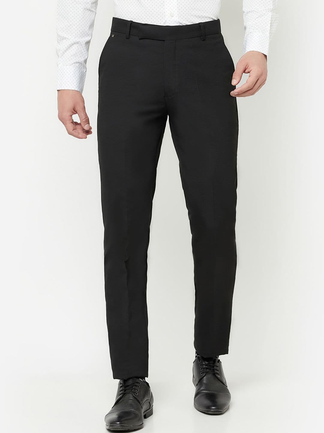 Cantabil Men Black Formal Trousers - view 1