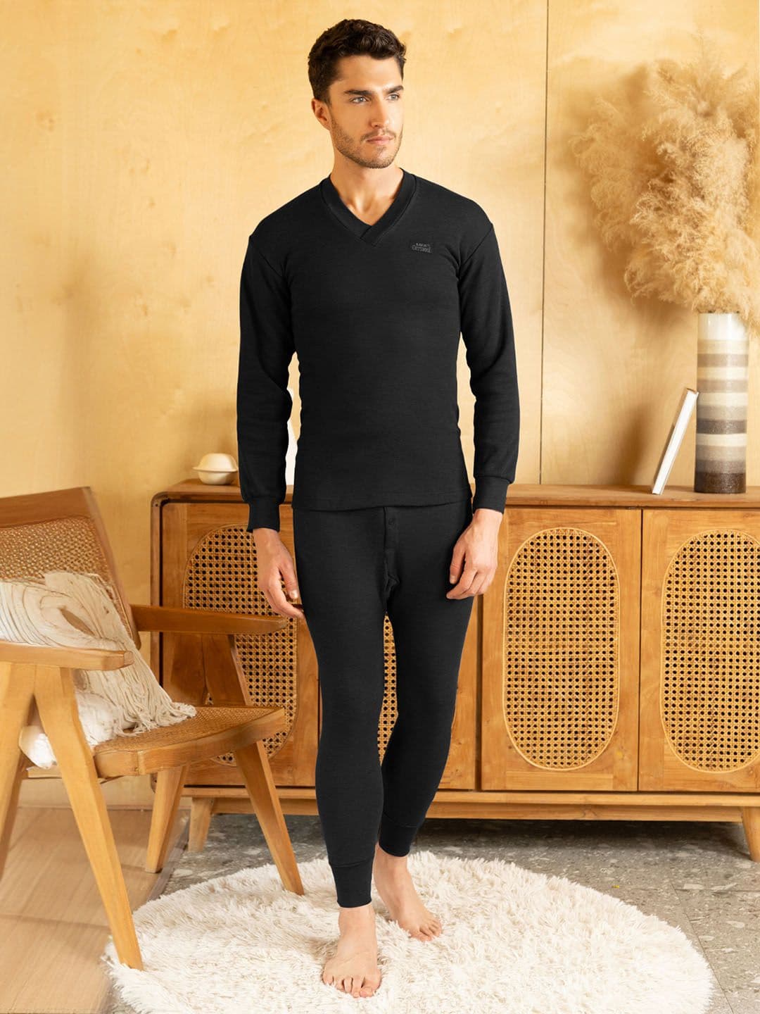 Lux Cottswool Black Thermal Clothing Set - view 1