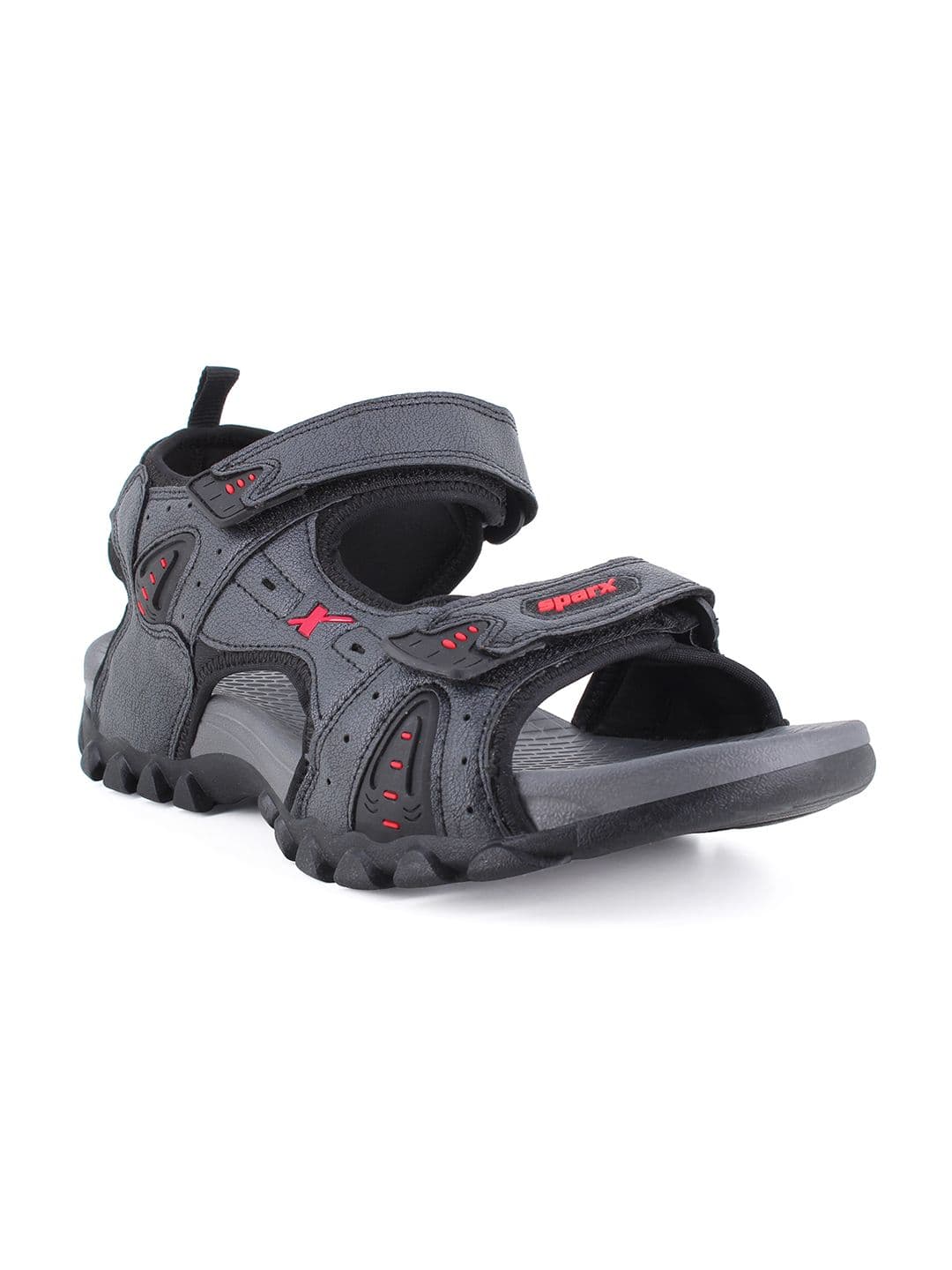 Sparx Men Black & Red Patterned Sports Sandals - view 1