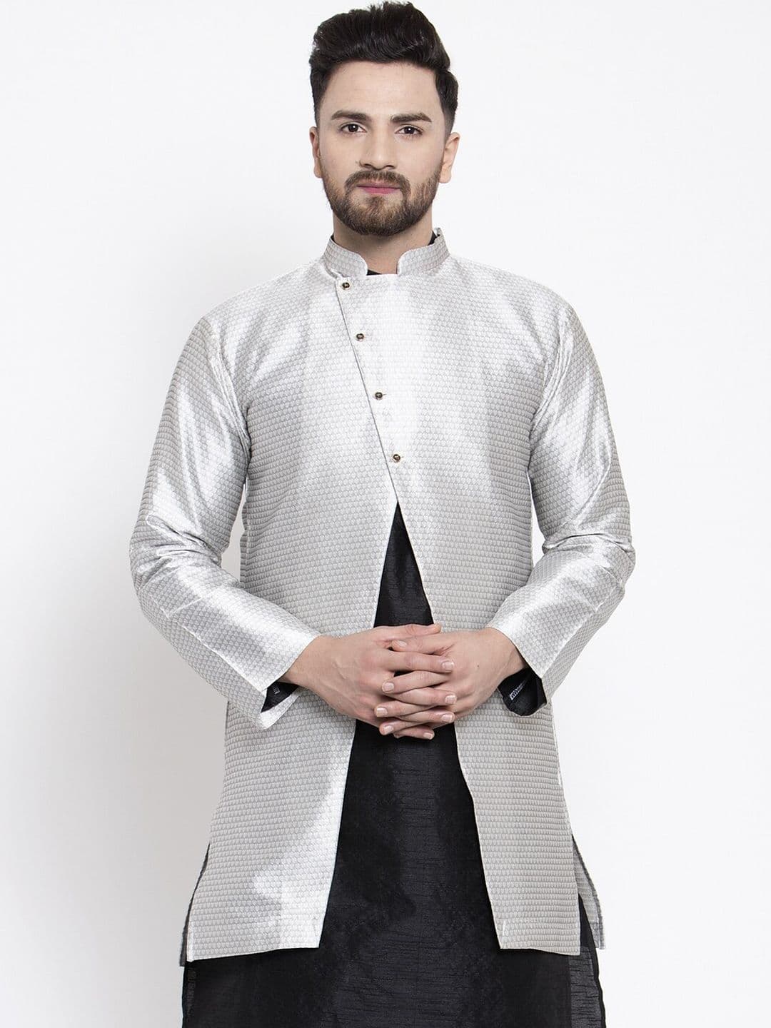 Kaifoo Men Silver-Toned Tailored Jacket - view 1