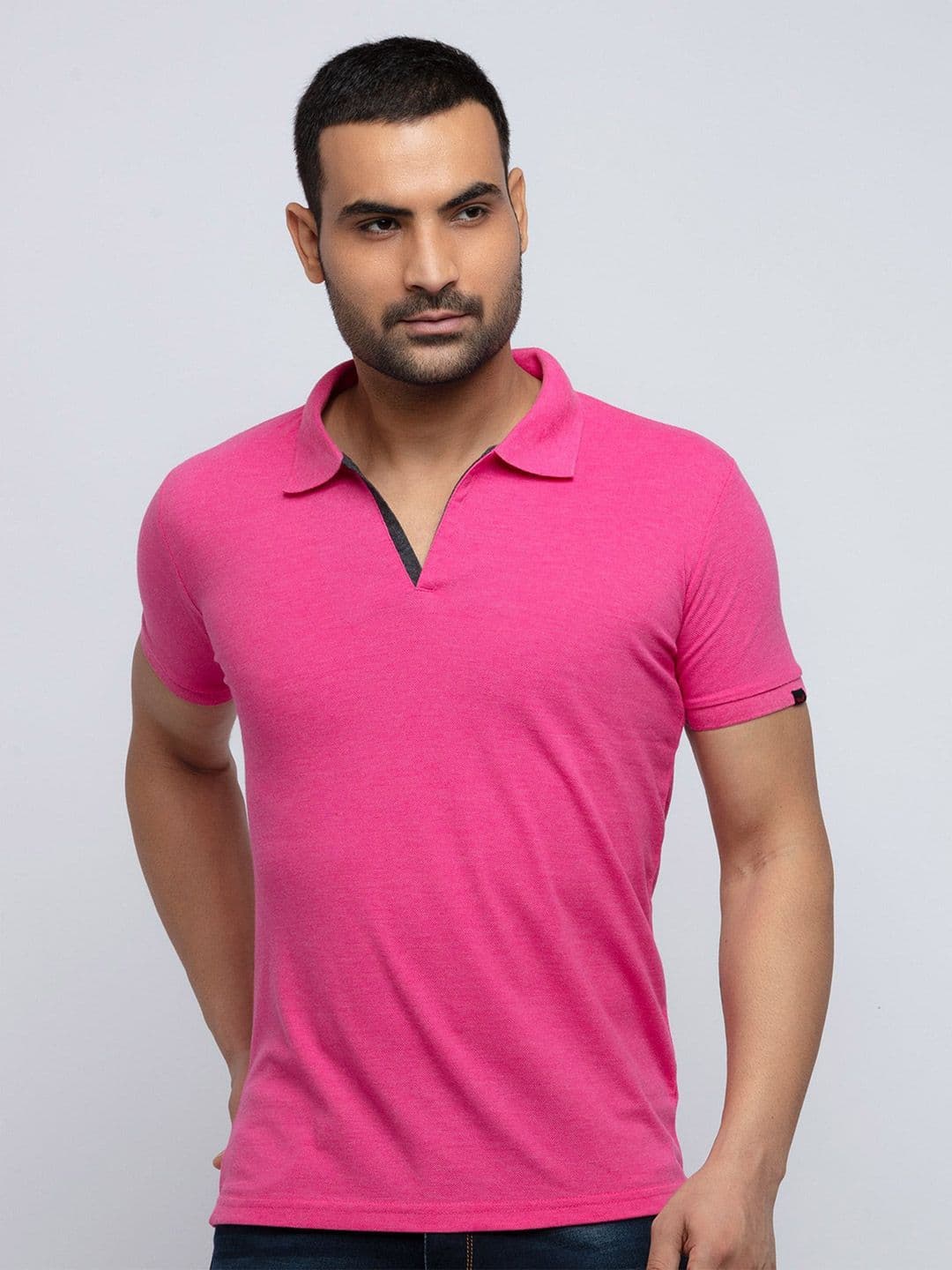 Status Quo Men Solid Slim Fit Polo T-Shirt - view 1