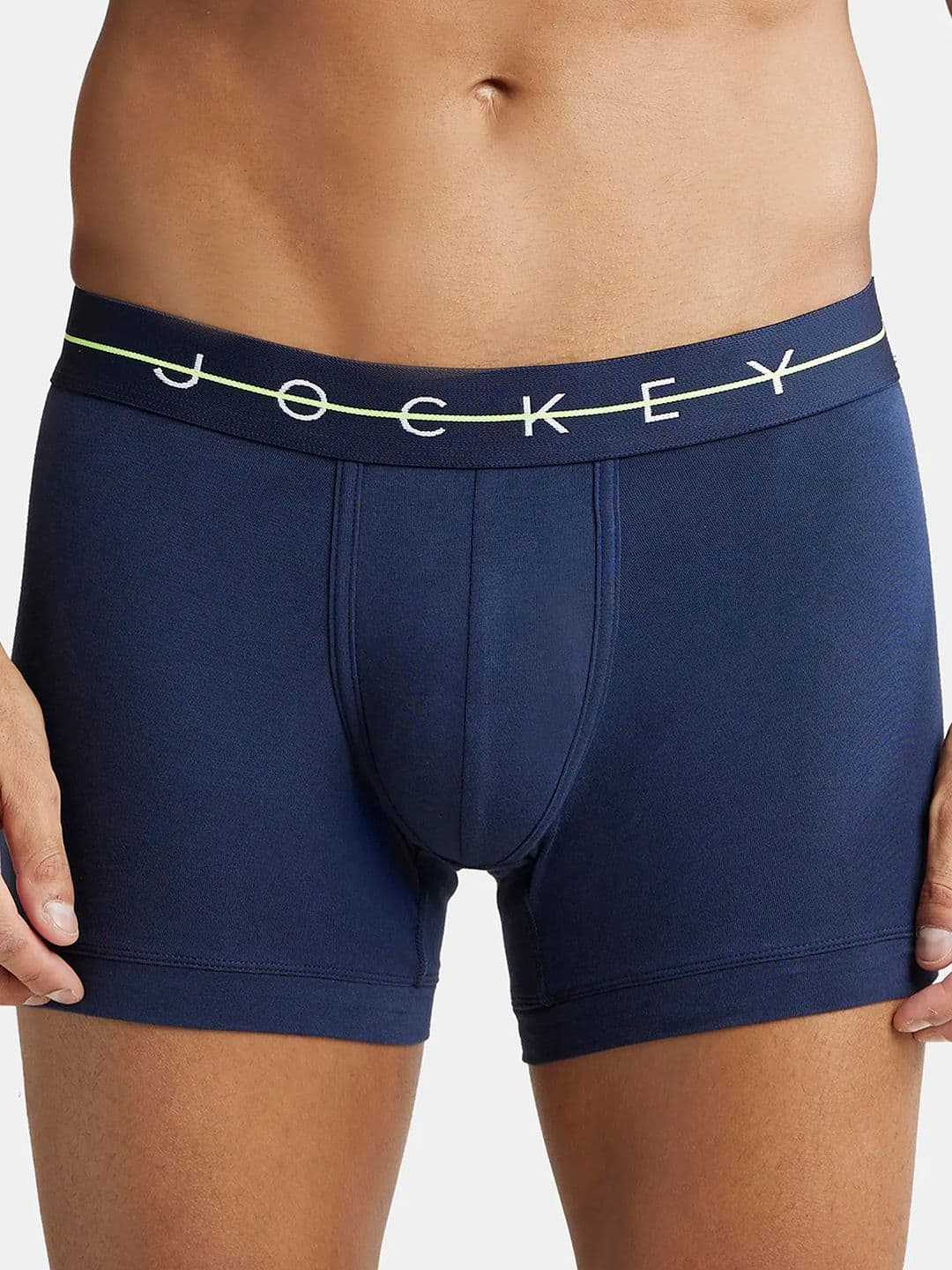 Jockey Super Combed Cotton Stretch Solid Trunk with Ultrasoft Waistband-NY16 - view 1