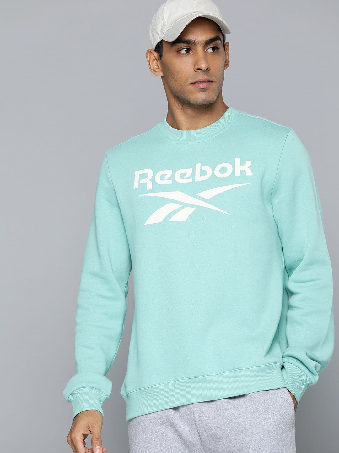 Reebok Men Fitness RI FLC Brand Logo Crew Sweatshirt - view 1