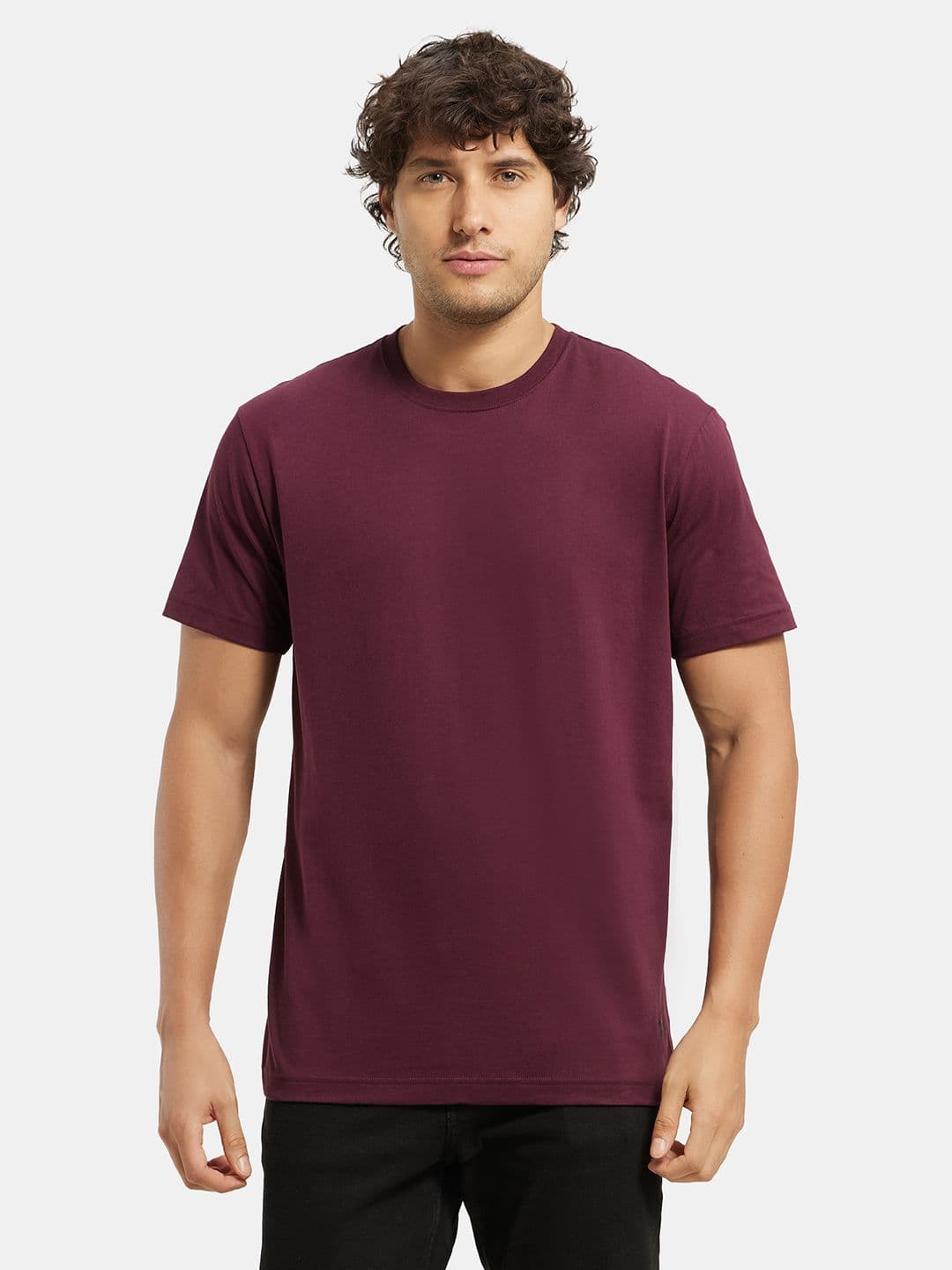Jockey Combed Cotton Rich Round Neck Half Sleeve Tshirt-2714 - view 1