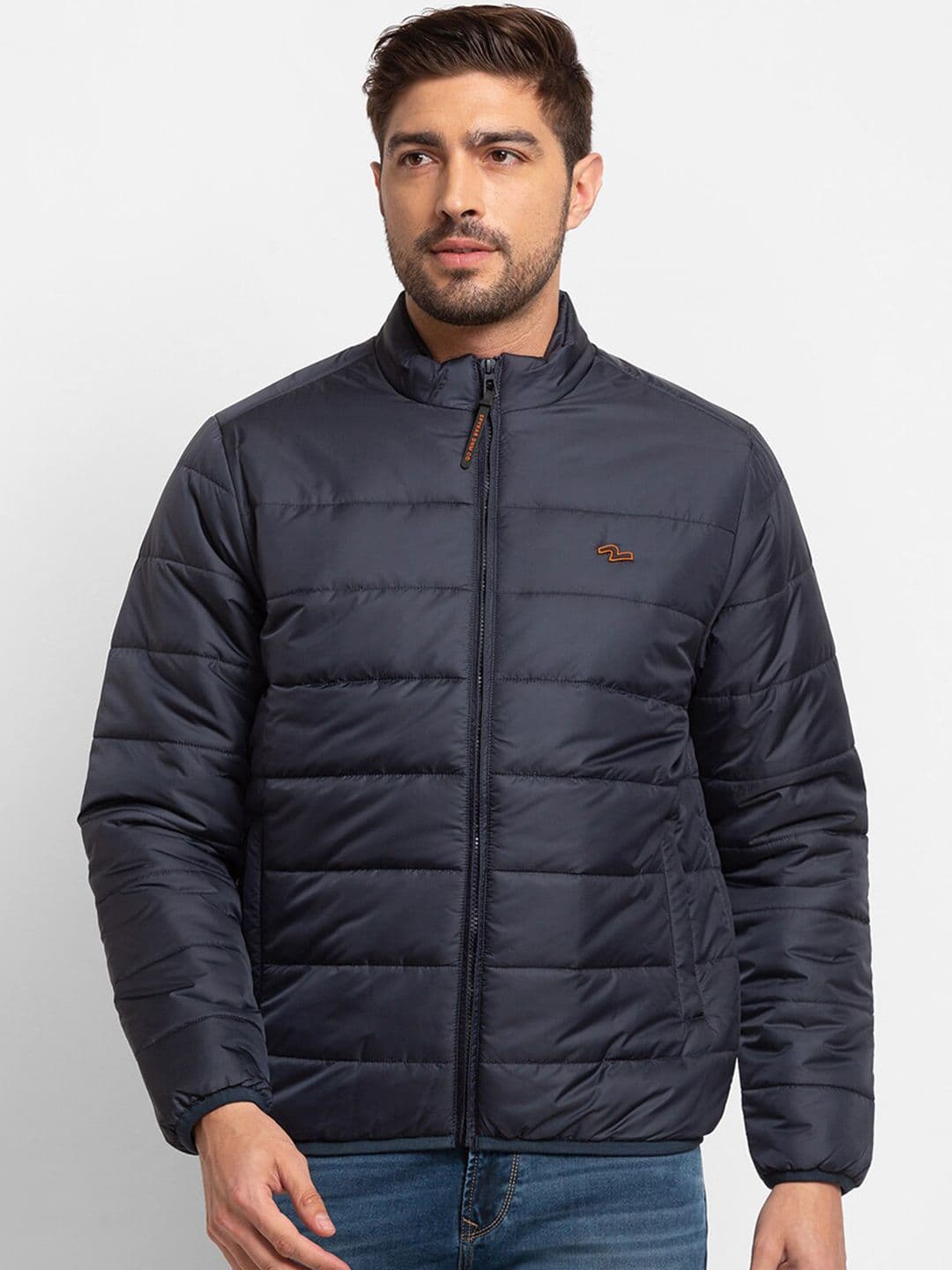 SPYKAR Men Blue Padded Jacket - view 1