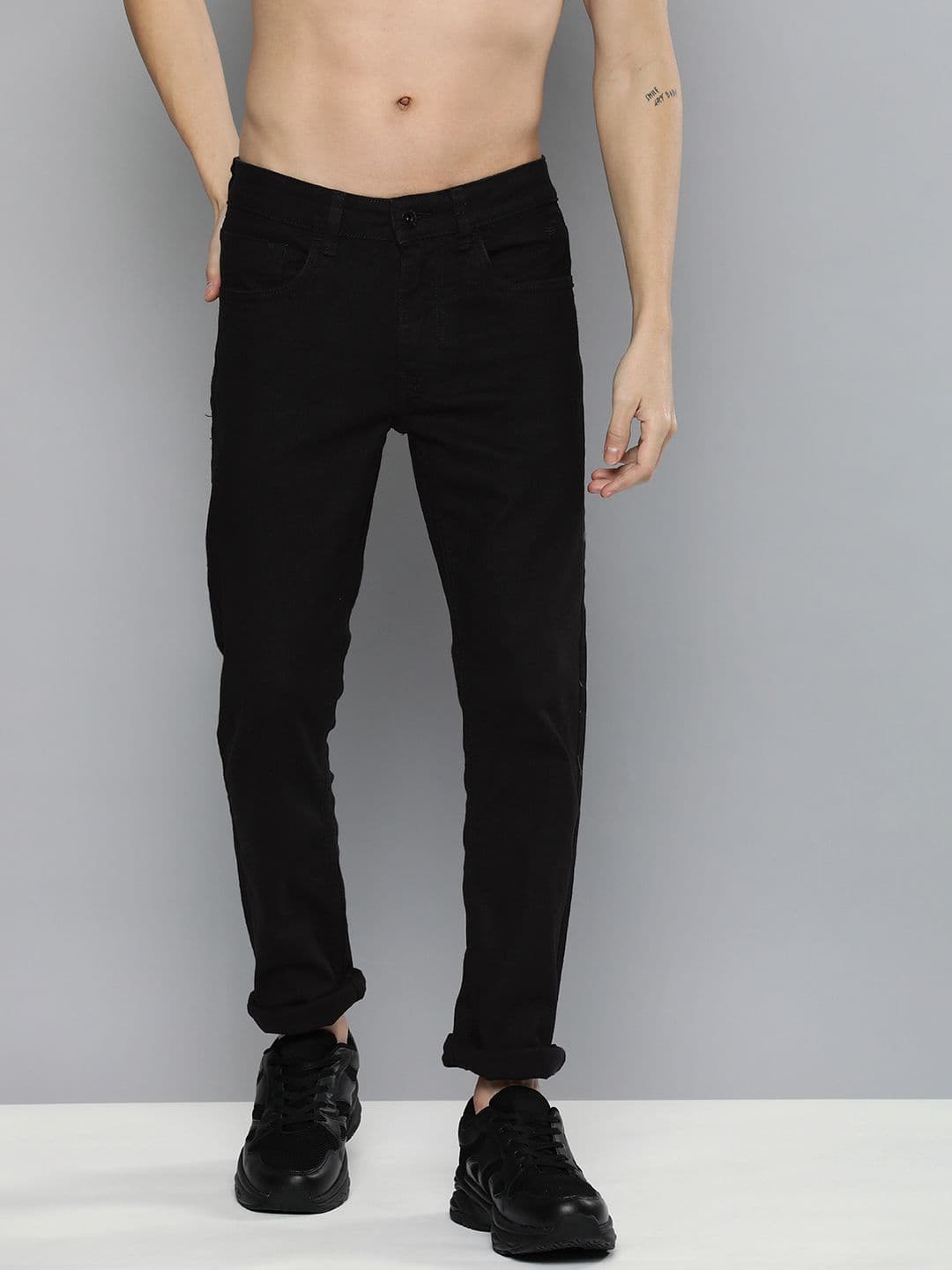 Flying Machine Men Black Micheal Slim Tapered Fit Stretchable Jeans - view 1