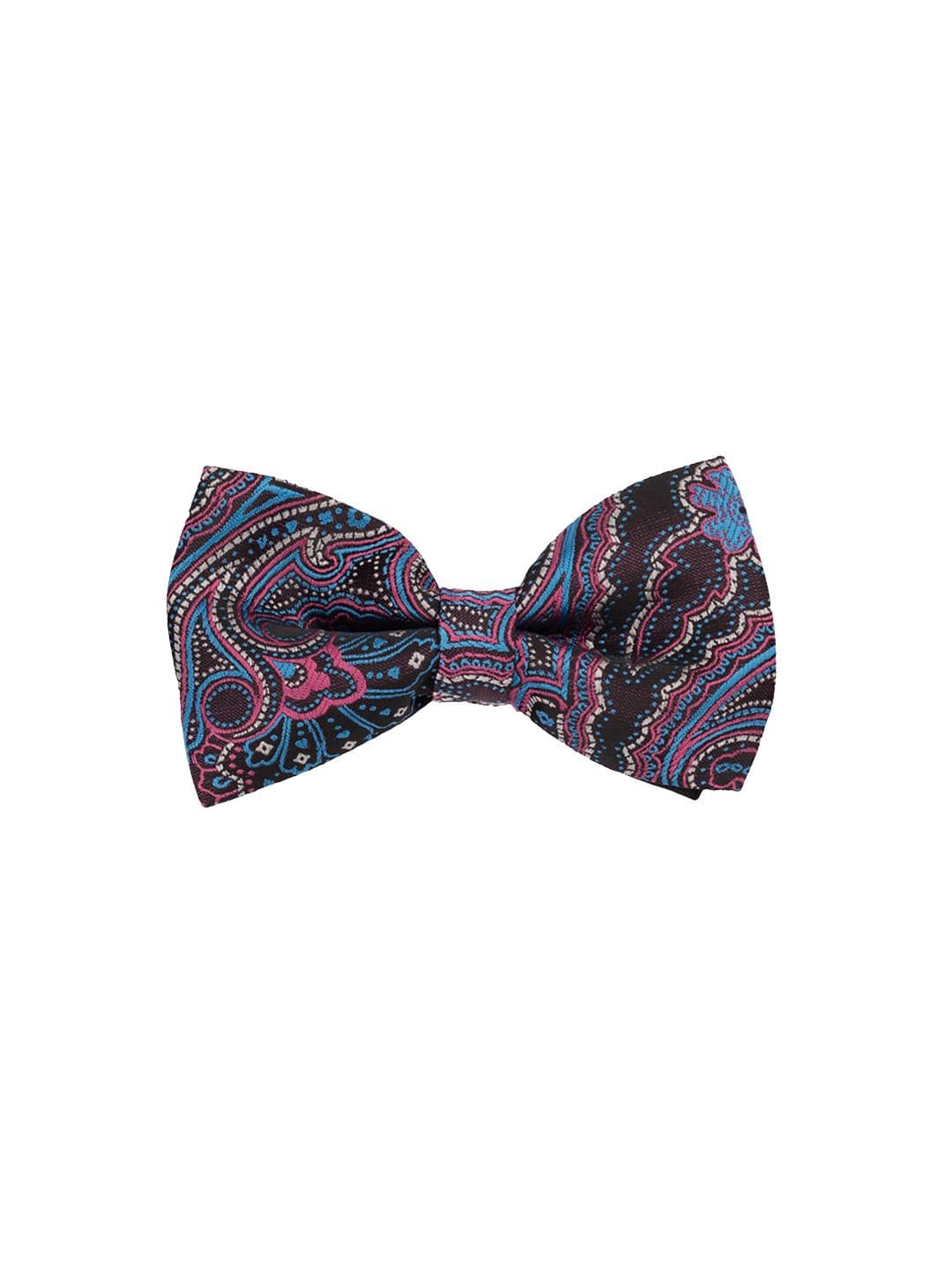 The Tie Hub Men Purple & Blue Printed Bow Tie - view 1